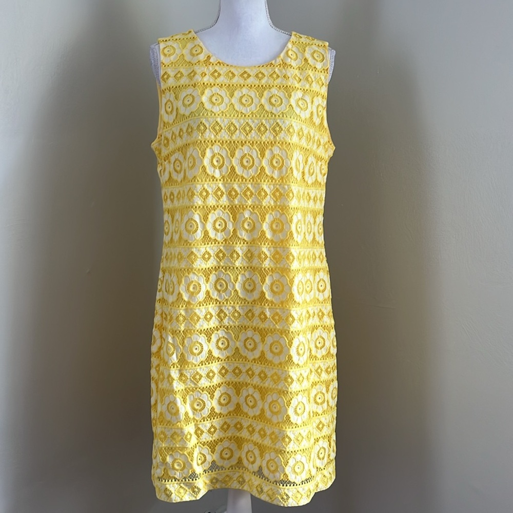Tommy Hilfiger Women's Floral Lace Sleeveless Sheath Dress - Picture 7 of 11